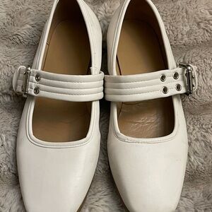 Dolce Vita White Mary Jane Flats